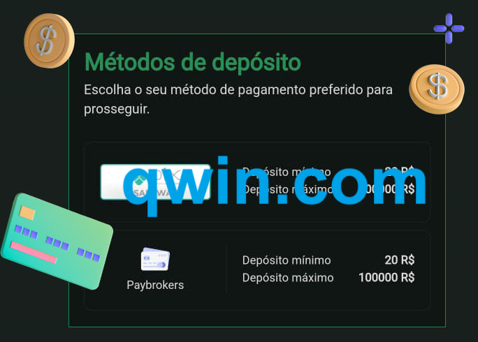 O cassino qwin oferece uma grande variedade de métodos de pagamento