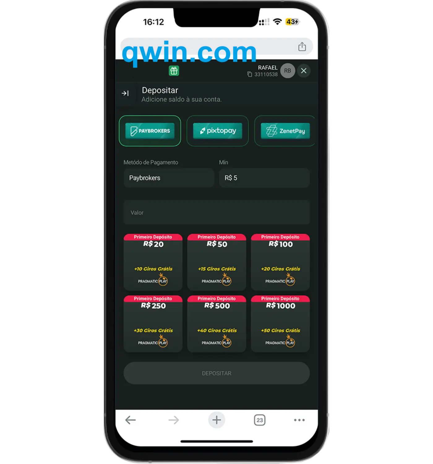 Baixe o aplicativo qwin para jogar a qualquer momento